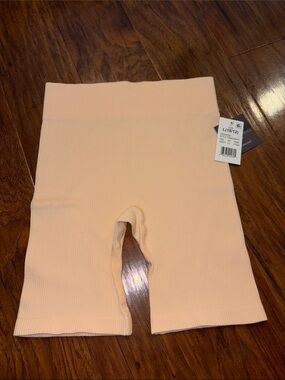 Grayson Threads Kids Ribbed Shorts in Light Peach Youth L